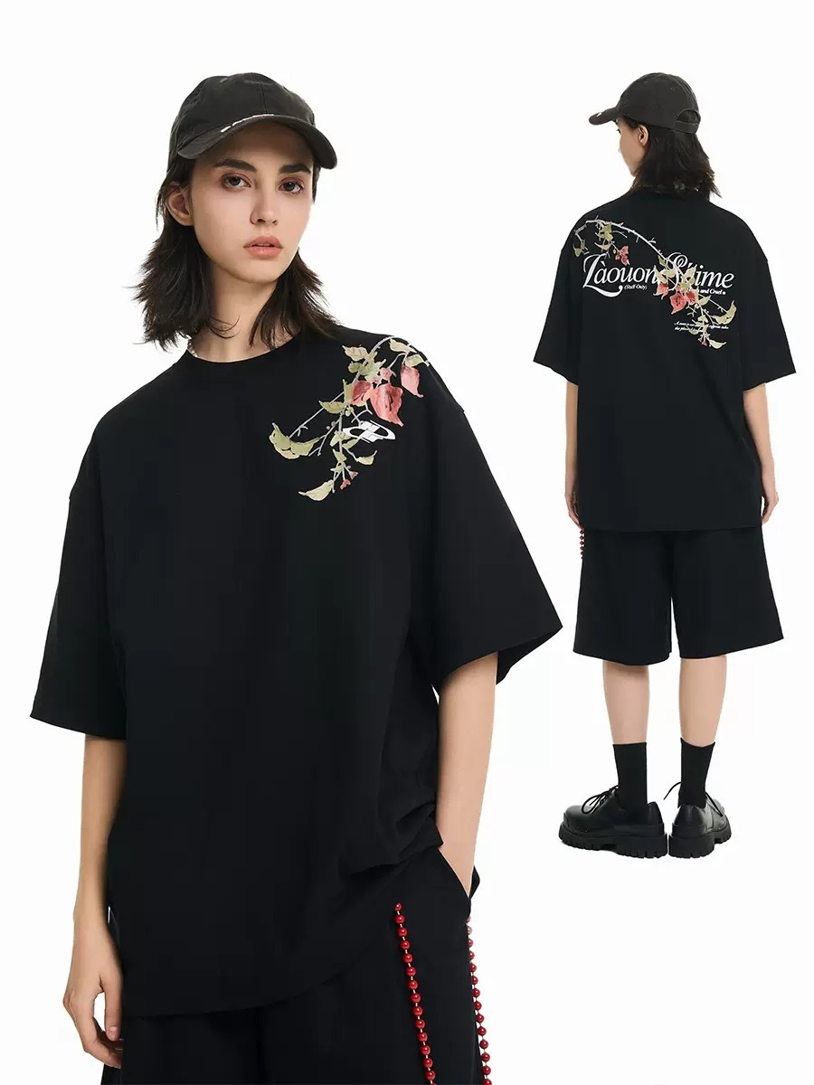 Harsh and Cruel 24SS 連肩花卉字體LOGO透氣短袖 T HL242020202