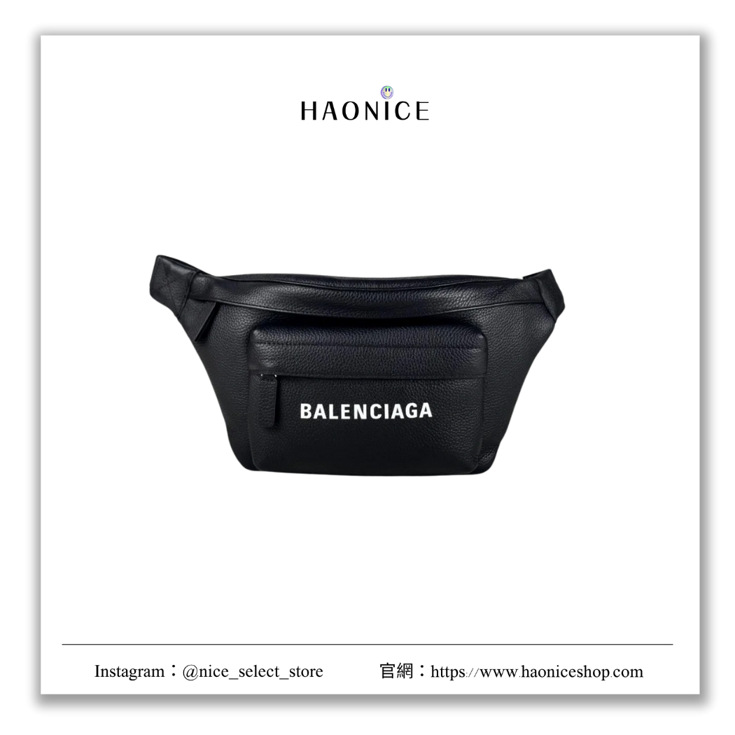 【NICE 歐美日韓代購】24SS🔥新款🔥-上海經銷商-Balenciaga巴黎世家 經典字母logo 牛皮腰包 斜跨包