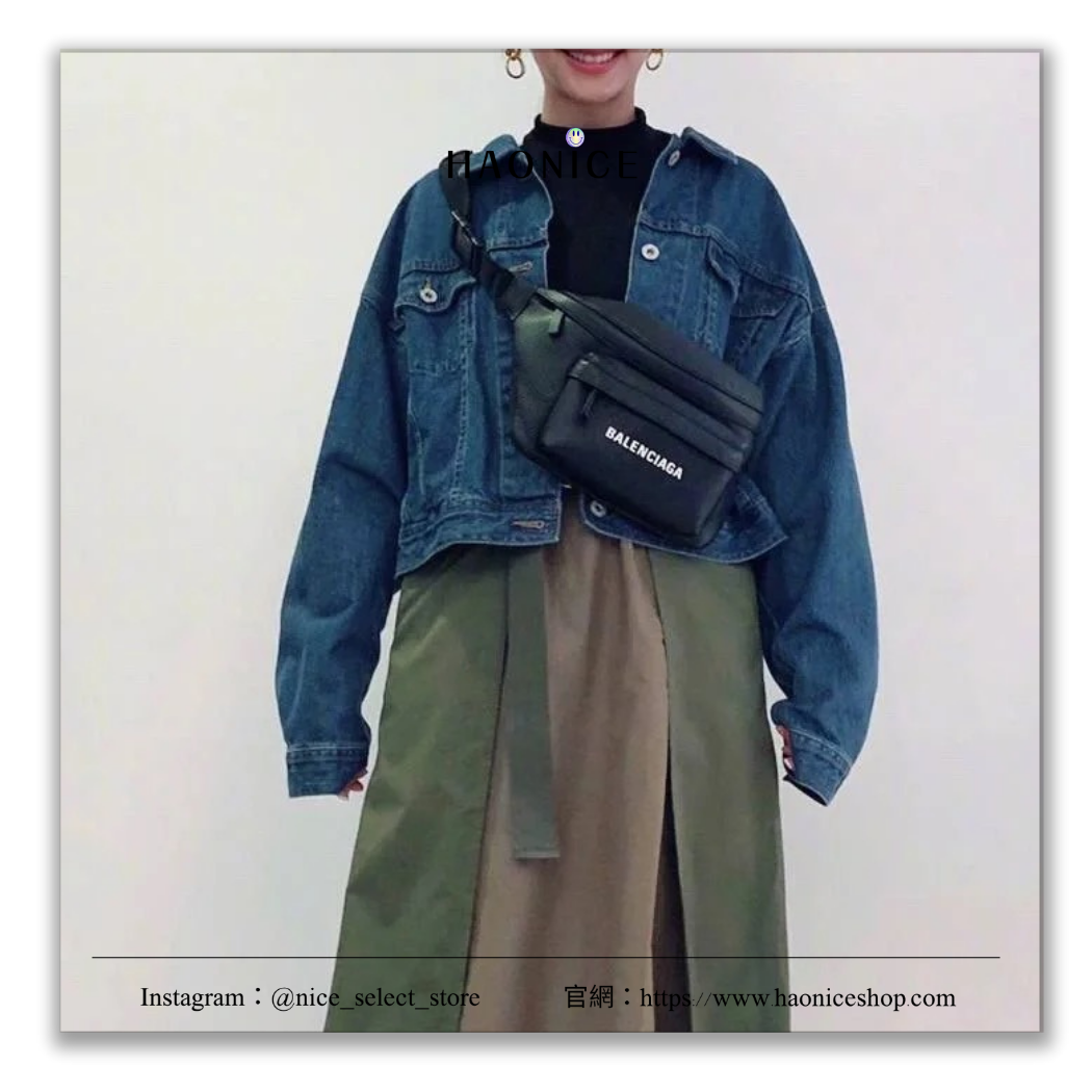 【NICE 歐美日韓代購】24SS🔥新款🔥-上海經銷商-Balenciaga巴黎世家 經典字母logo 牛皮腰包 斜跨包