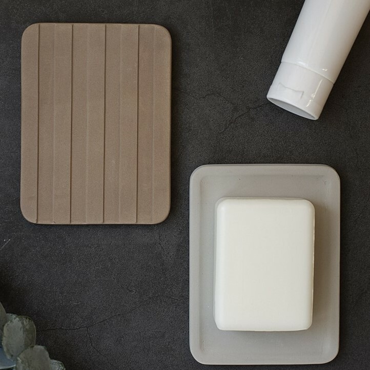 《4337》簡約凹槽型置物吸水托盤((硅藻土))