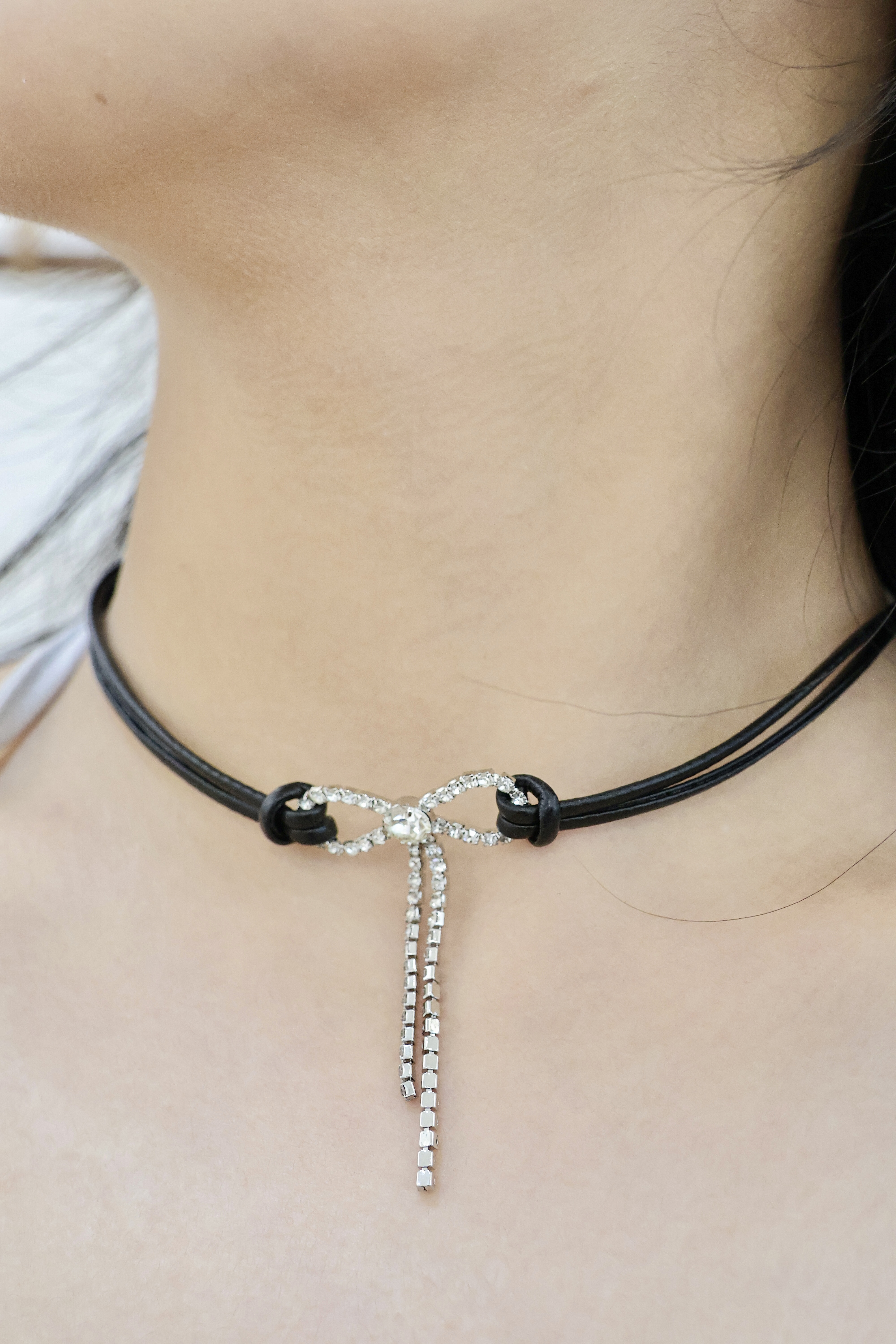 皮繩蝴蝶結鑽鍊🖤