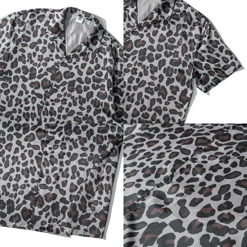 JKS O-LS1豹紋古巴領襯衫