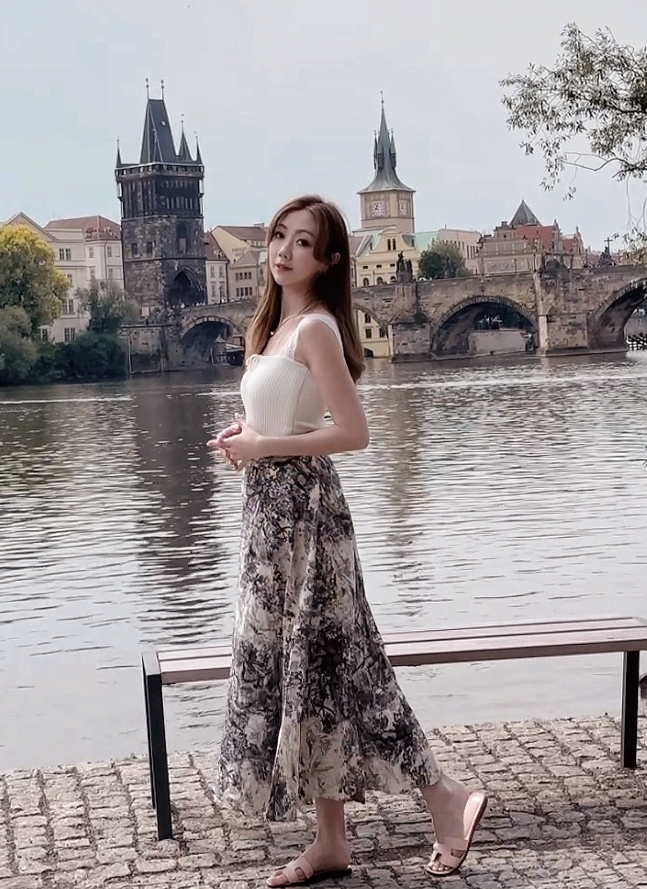 *1ST MADE BY BJ2 SERIES* LA FORÉT NAVY X WHITE RIBBON SKIRT