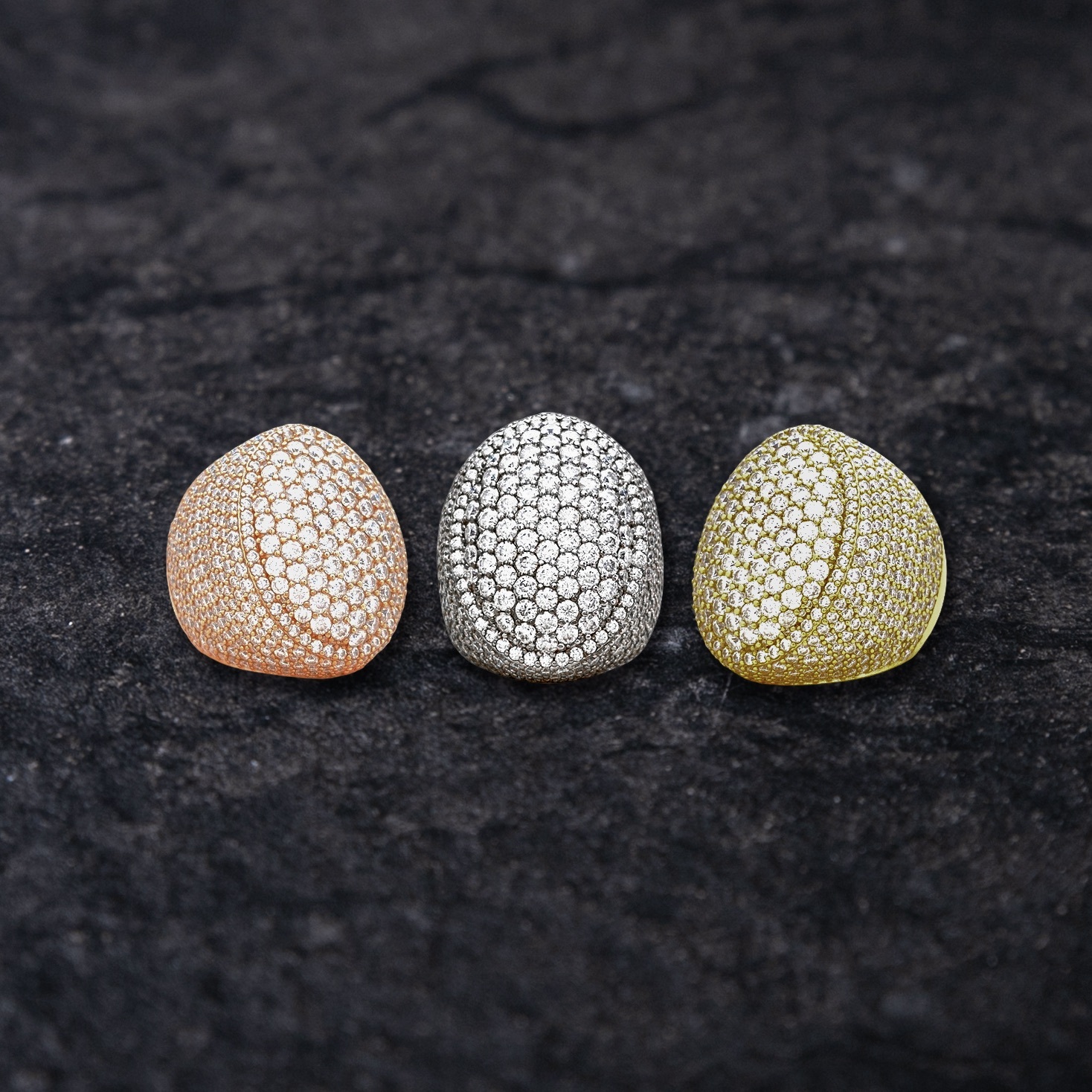 925銀莫桑石橢圓家族戒指