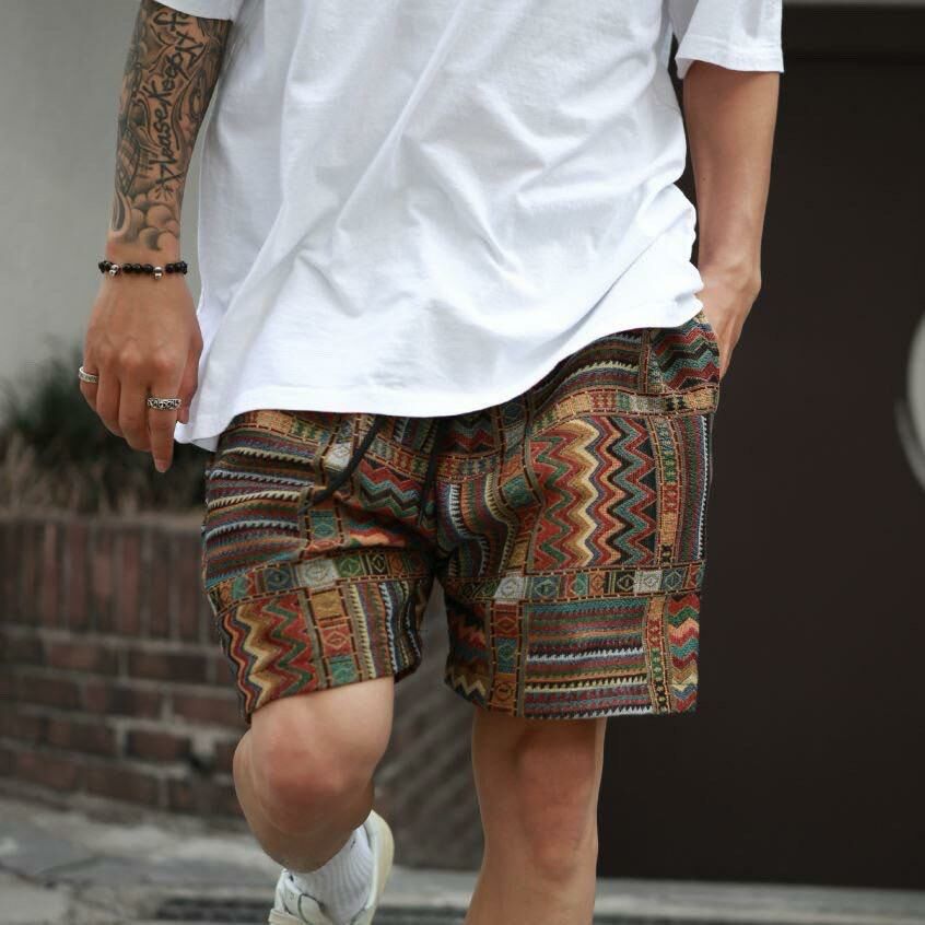 民族花短褲 P2530