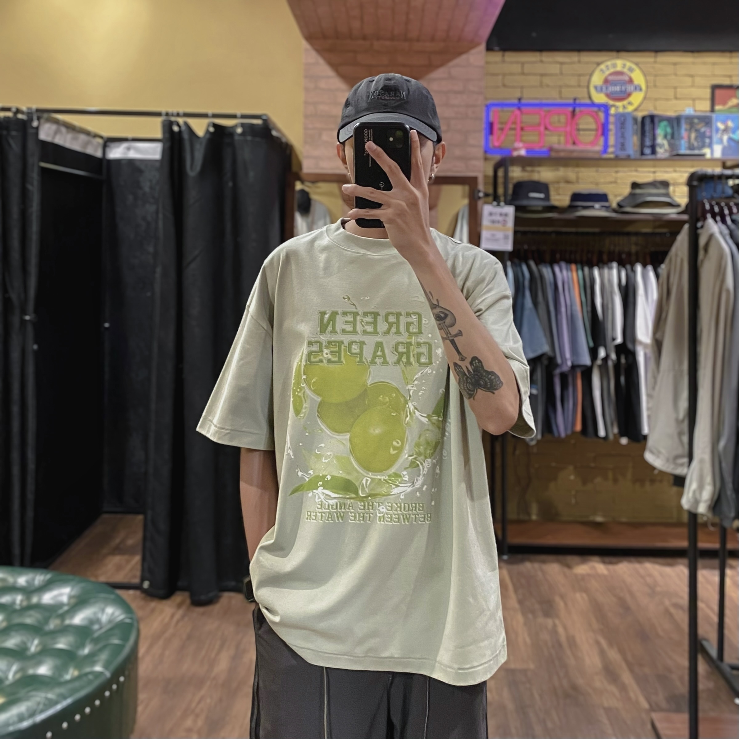 涼感夏日葡萄短TEE