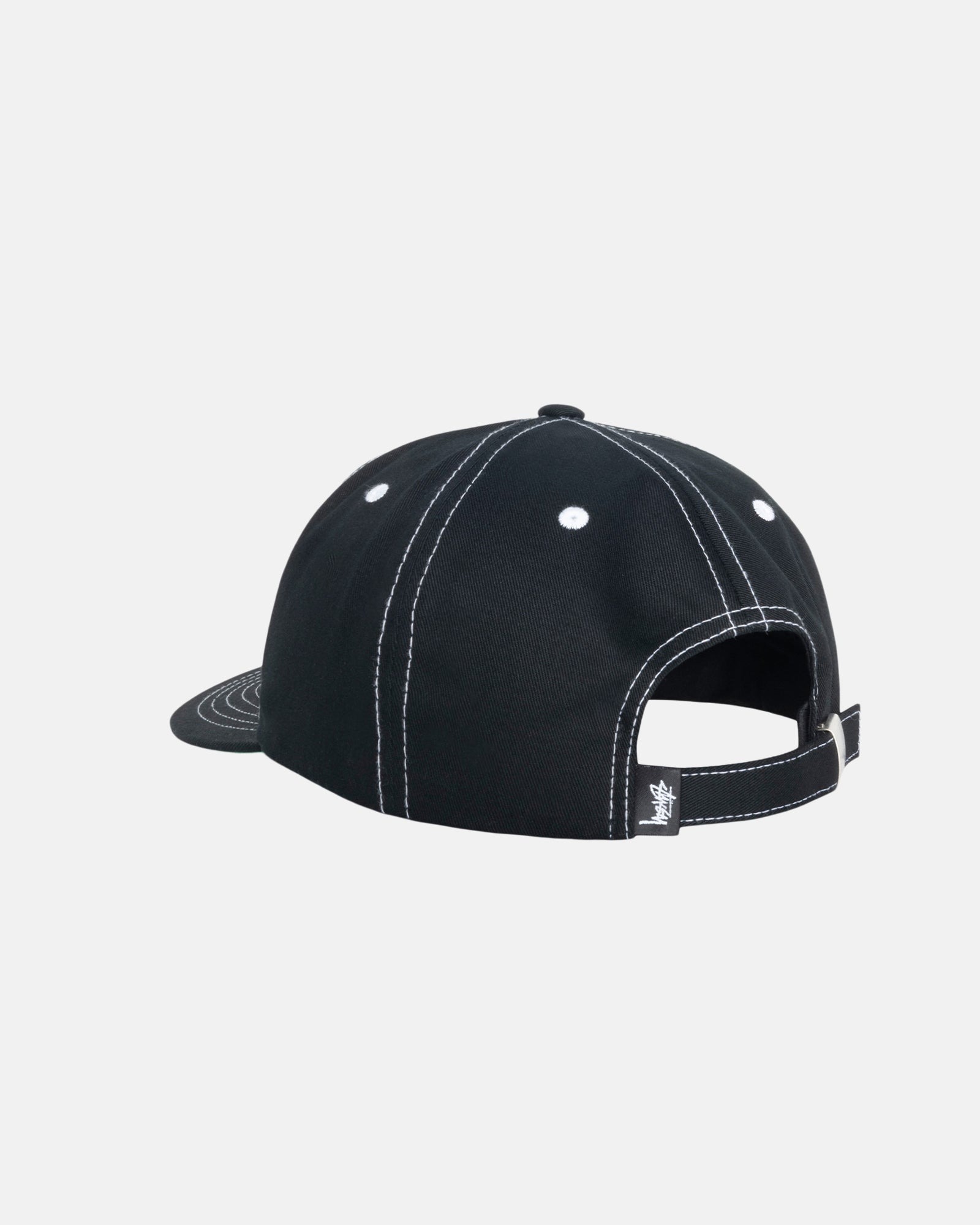 STUSSY MID-DEPTH STU ARCH STRAPBACK Black 老帽帽子