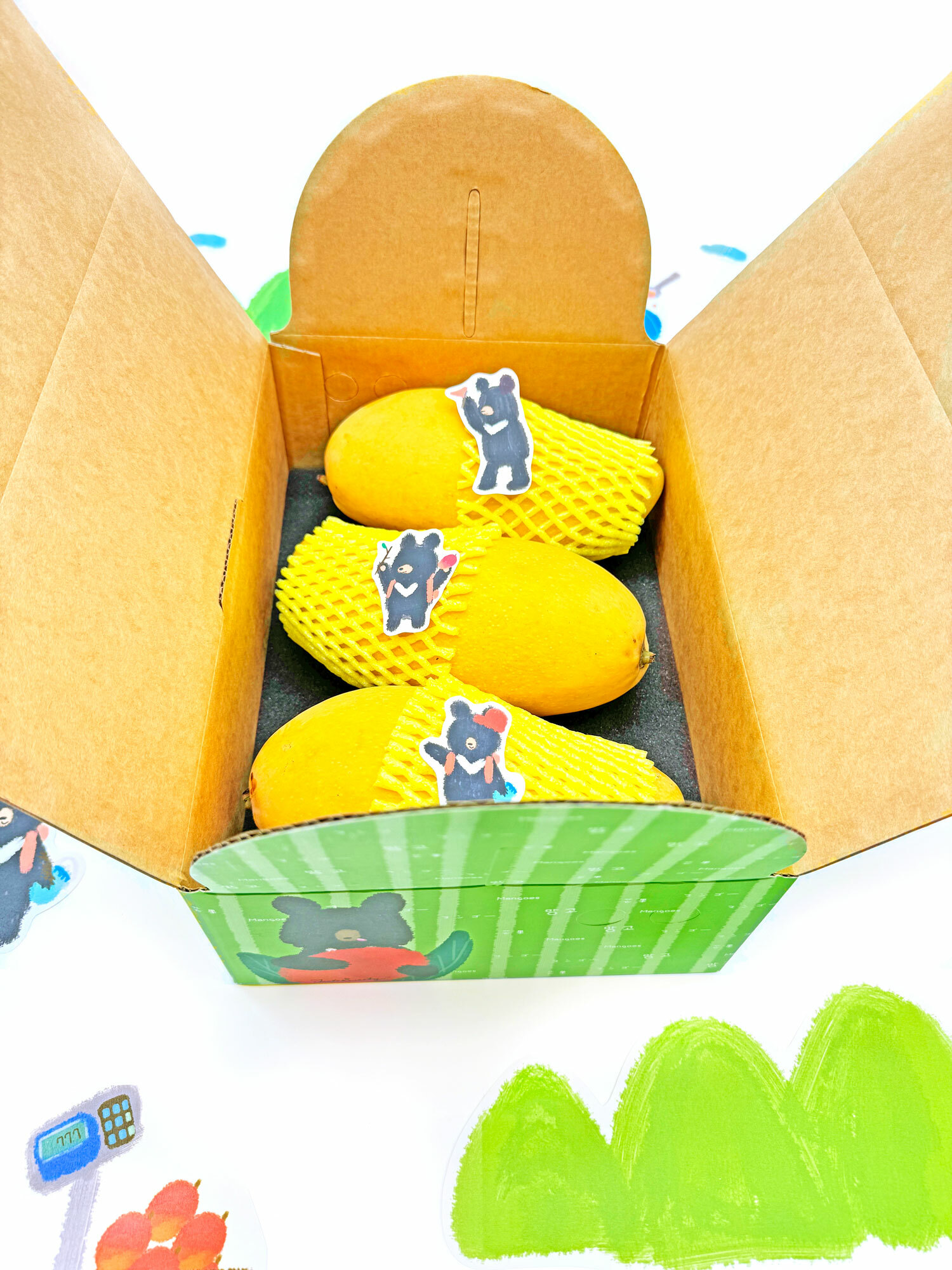 山林遠足熊玉井金煌芒果禮盒特級3-4粒4.5台斤裝(1-1.8台斤/粒)