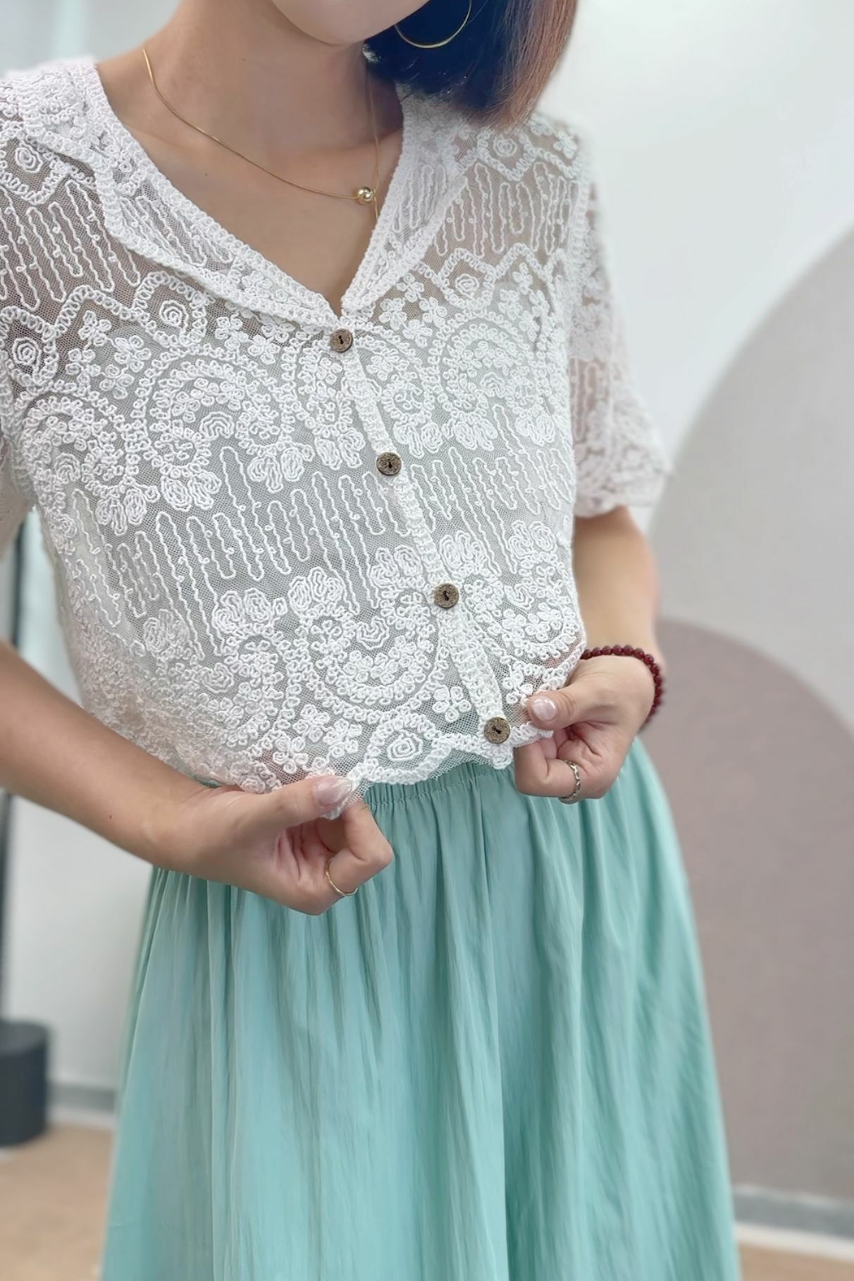 TOP#6117 🤍羅馬夏日外套