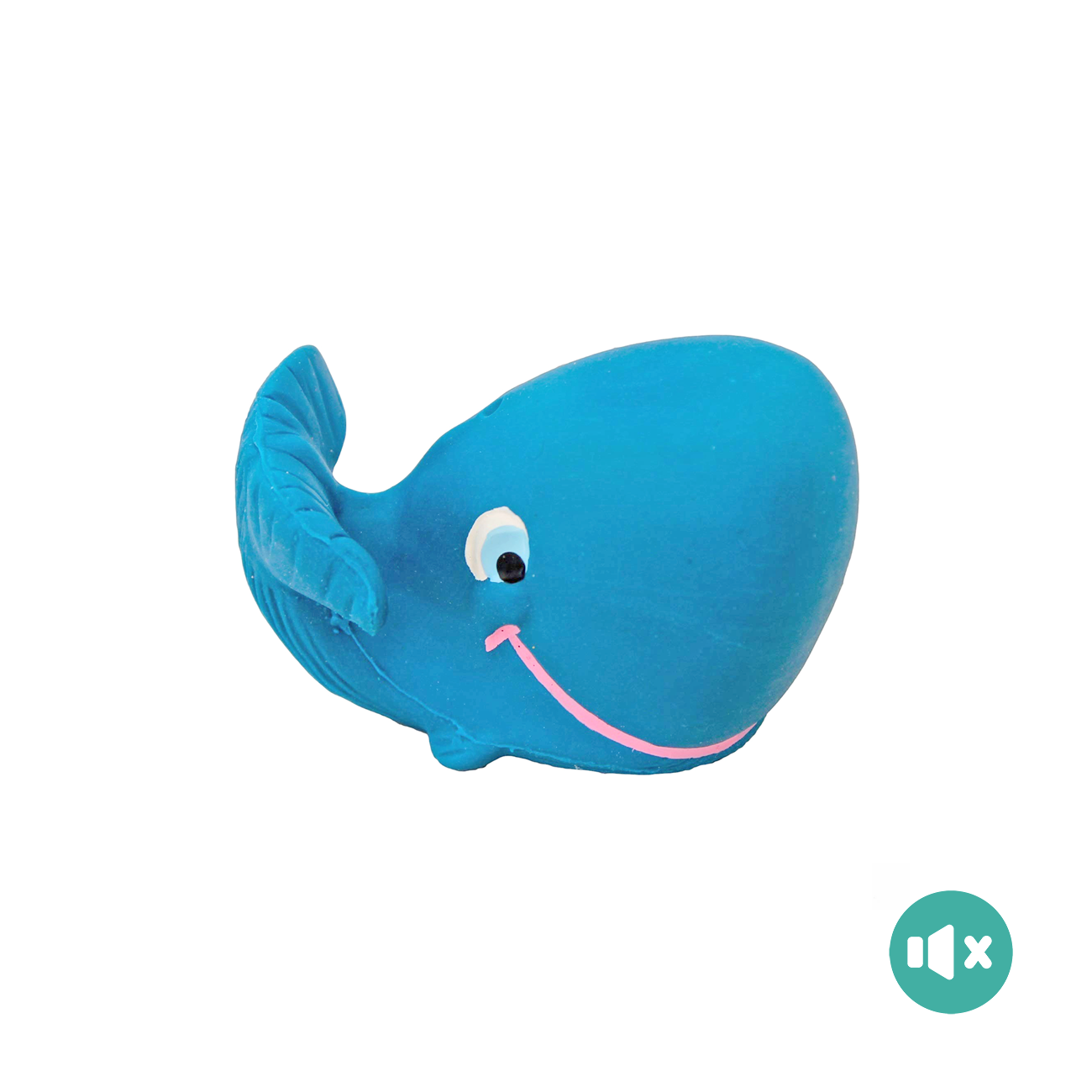 《 Lanco 》天然無毒橡膠玩具｜不會啾系列【藍鯨】