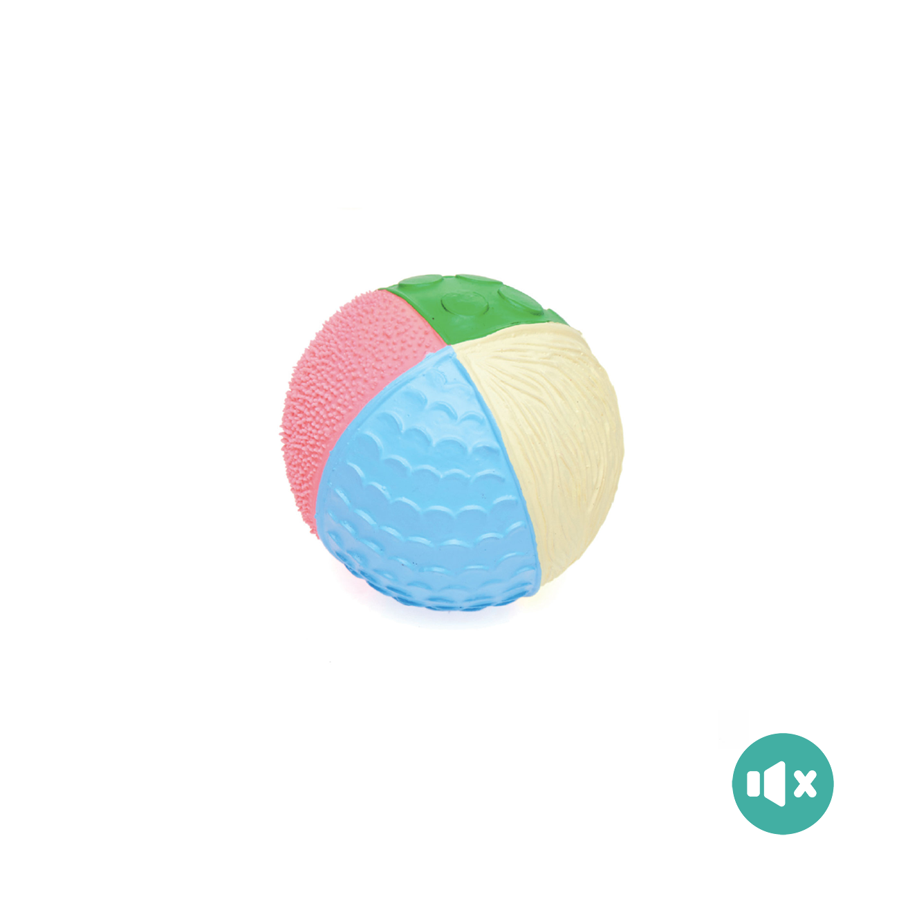 《 Lanco 》天然無毒橡膠玩具｜不會啾系列【四色球】