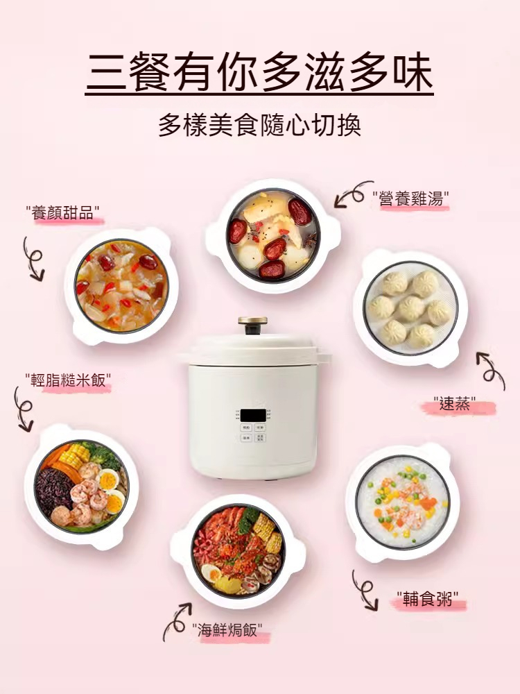 【全球配送 】日本 BRUNO MINI 123 2代+ 連蒸架 智能24 小時預約模擬明火 電飯煲｜香港發送