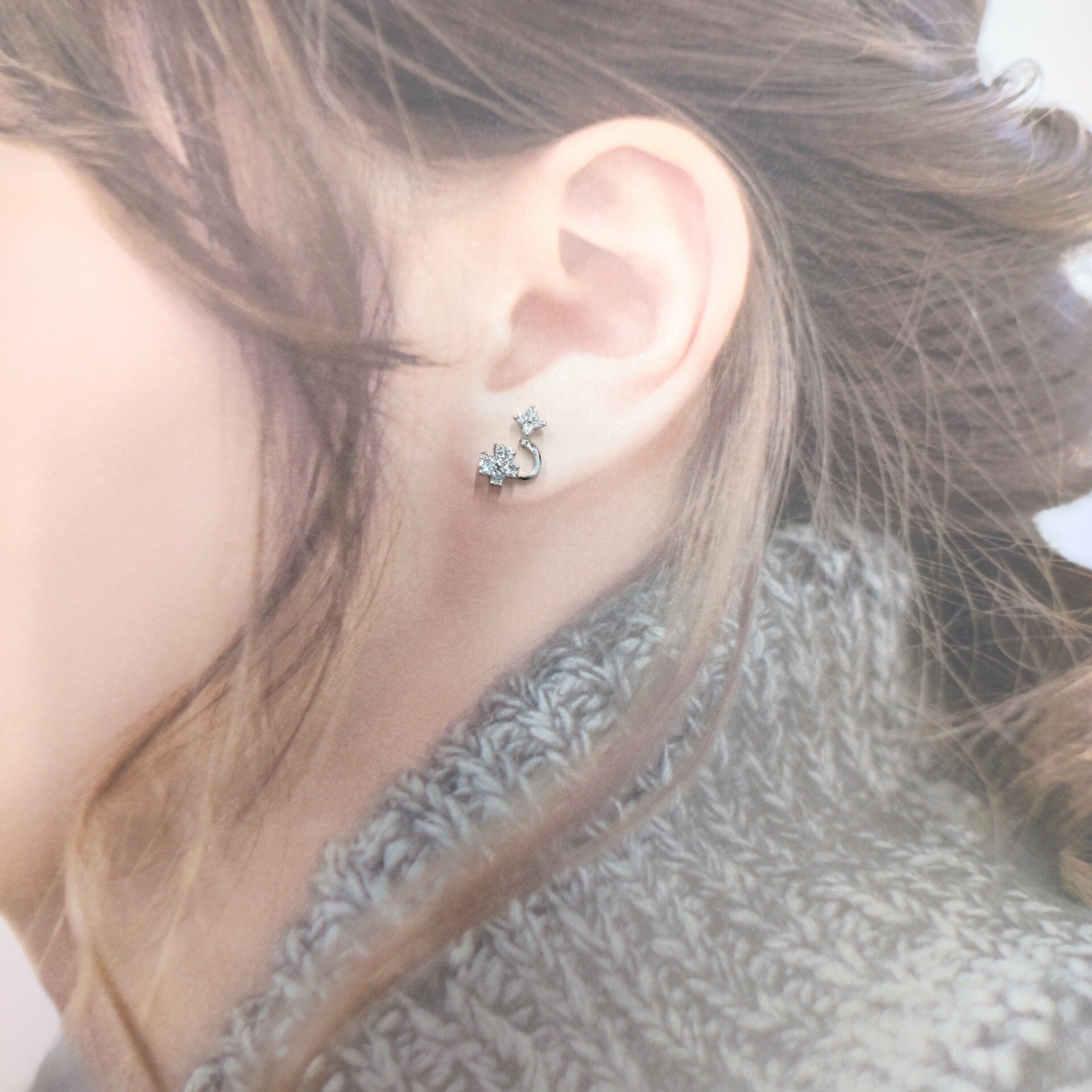 18K White Gold 0.38ct Diamond Earrings