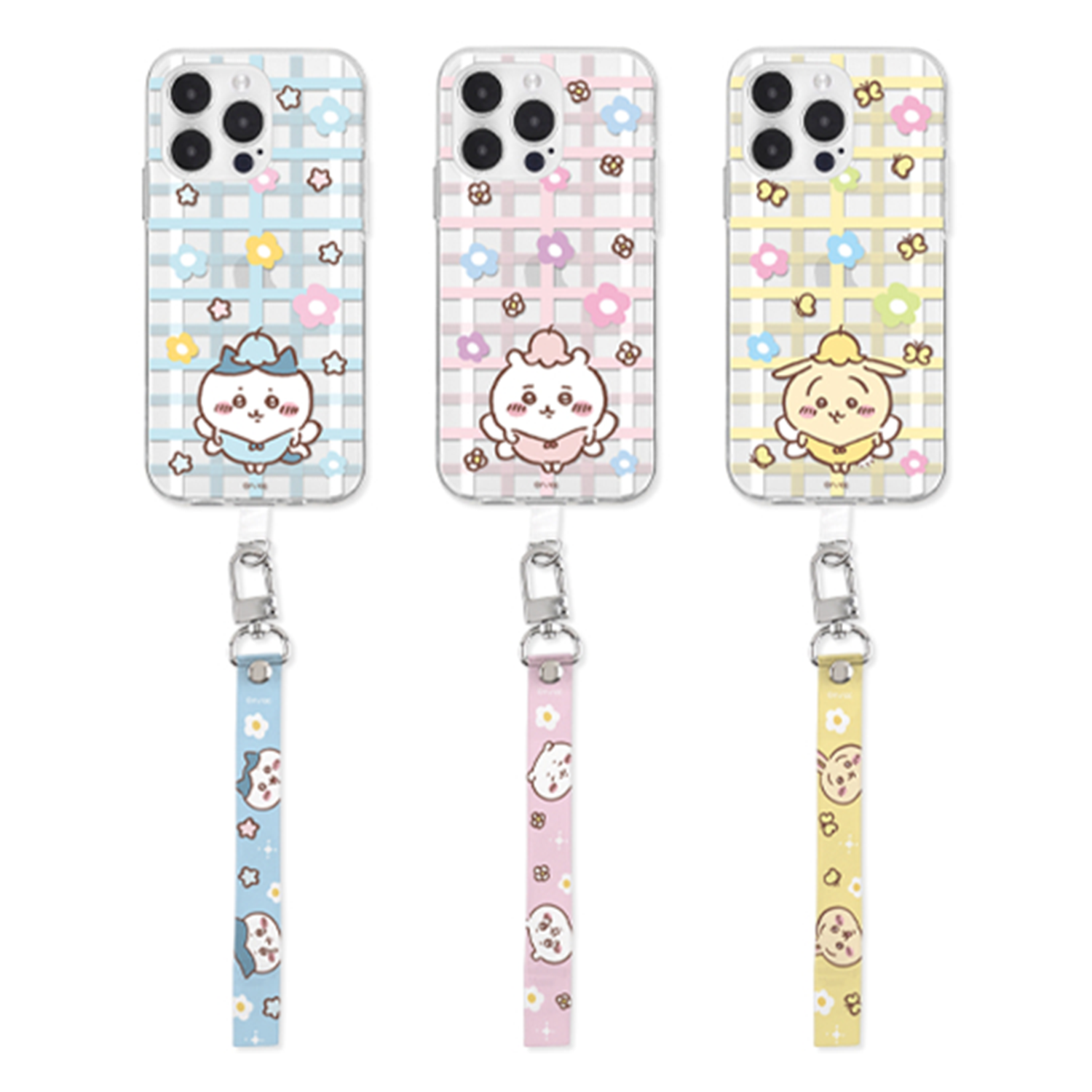 Chiikawa - Clear Soft Case - 貼身透明掛繩卡片手機保護軟殼 CD 小可愛 八字貓 小兔兔