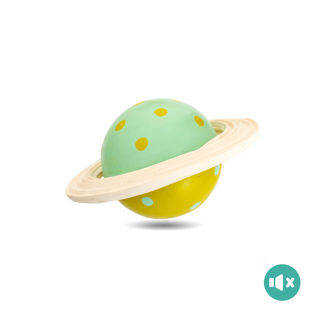 《 Lanco 》天然無毒橡膠玩具｜不會啾系列【土星(有鈴鐺)】