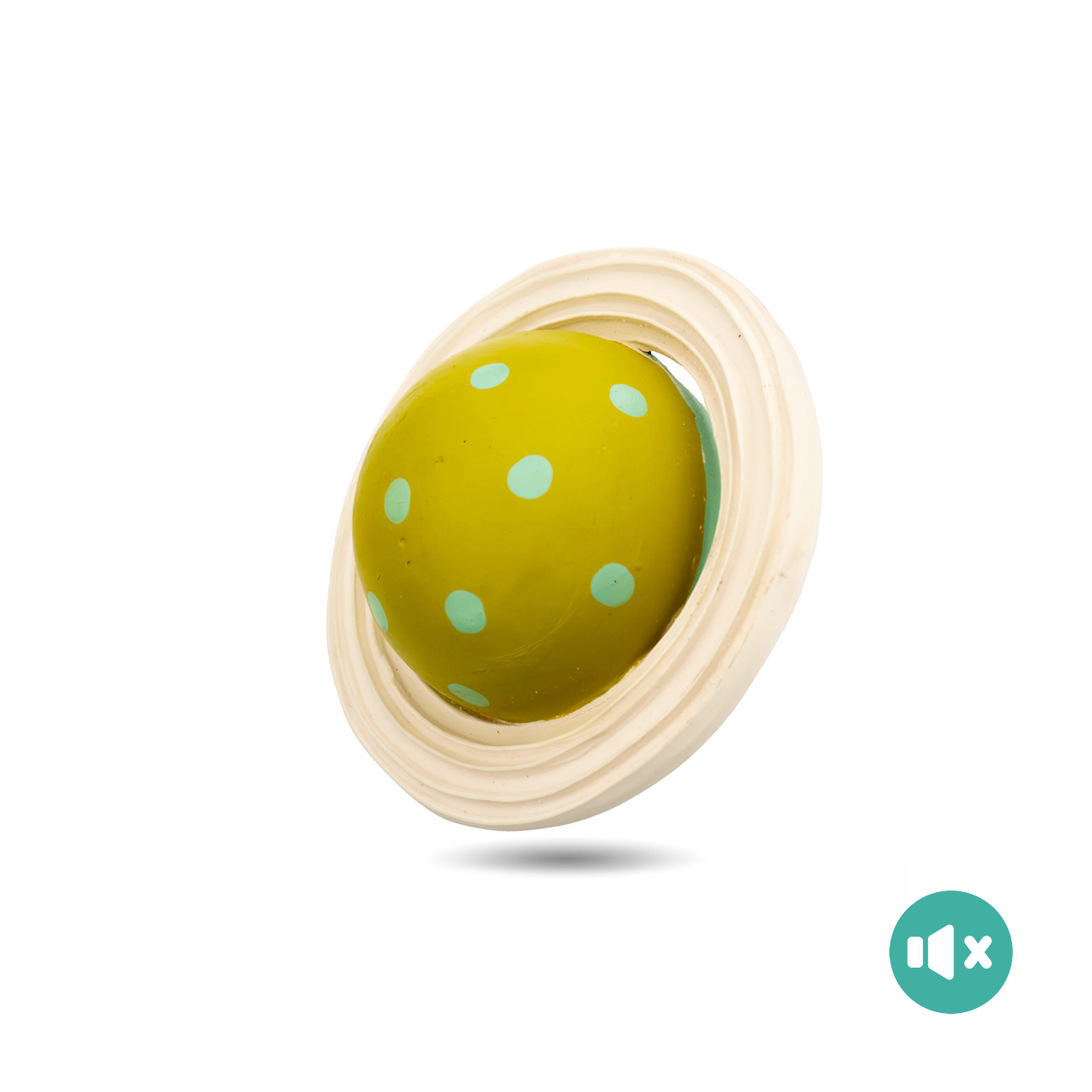 《 Lanco 》天然無毒橡膠玩具｜不會啾系列【土星(有鈴鐺)】