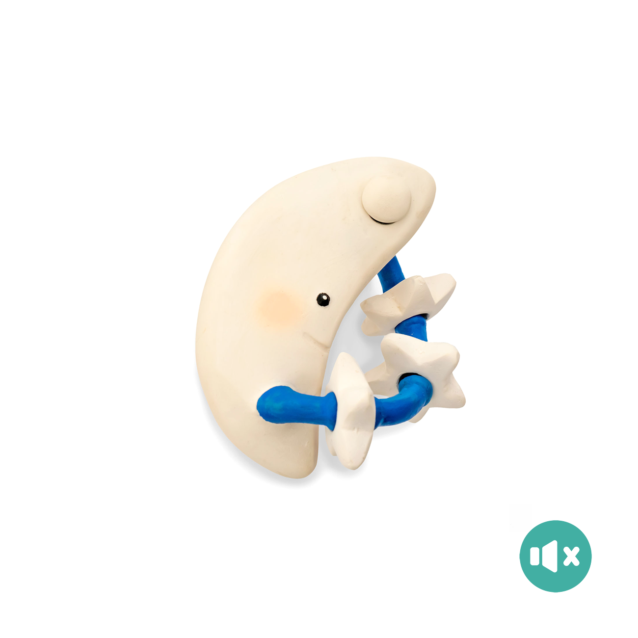 《 Lanco 》天然無毒橡膠玩具｜不會啾系列【月亮】