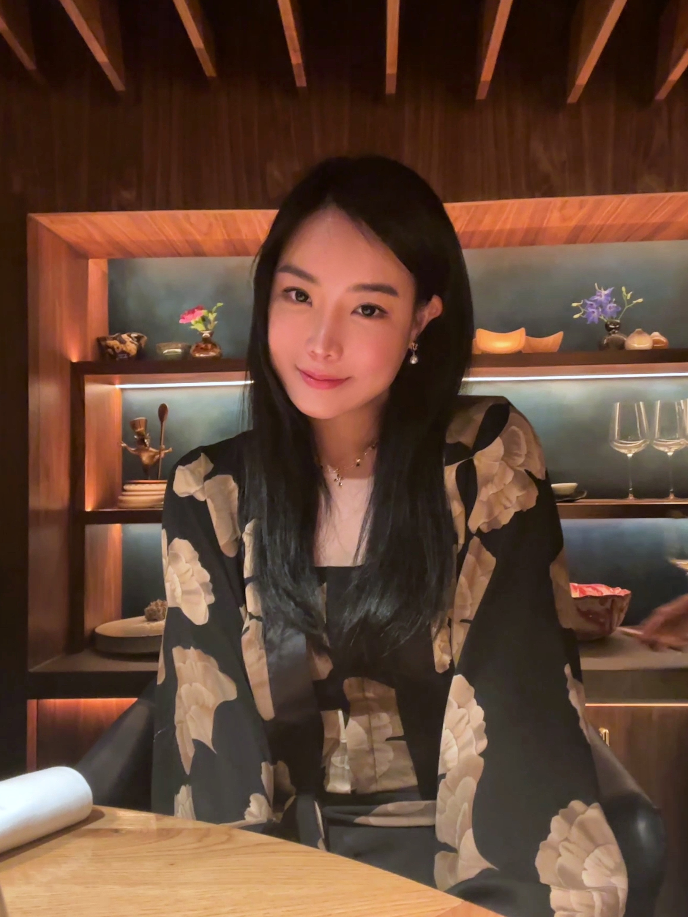 Ginkgo Garden 印花長版罩衫套裝+綁帶