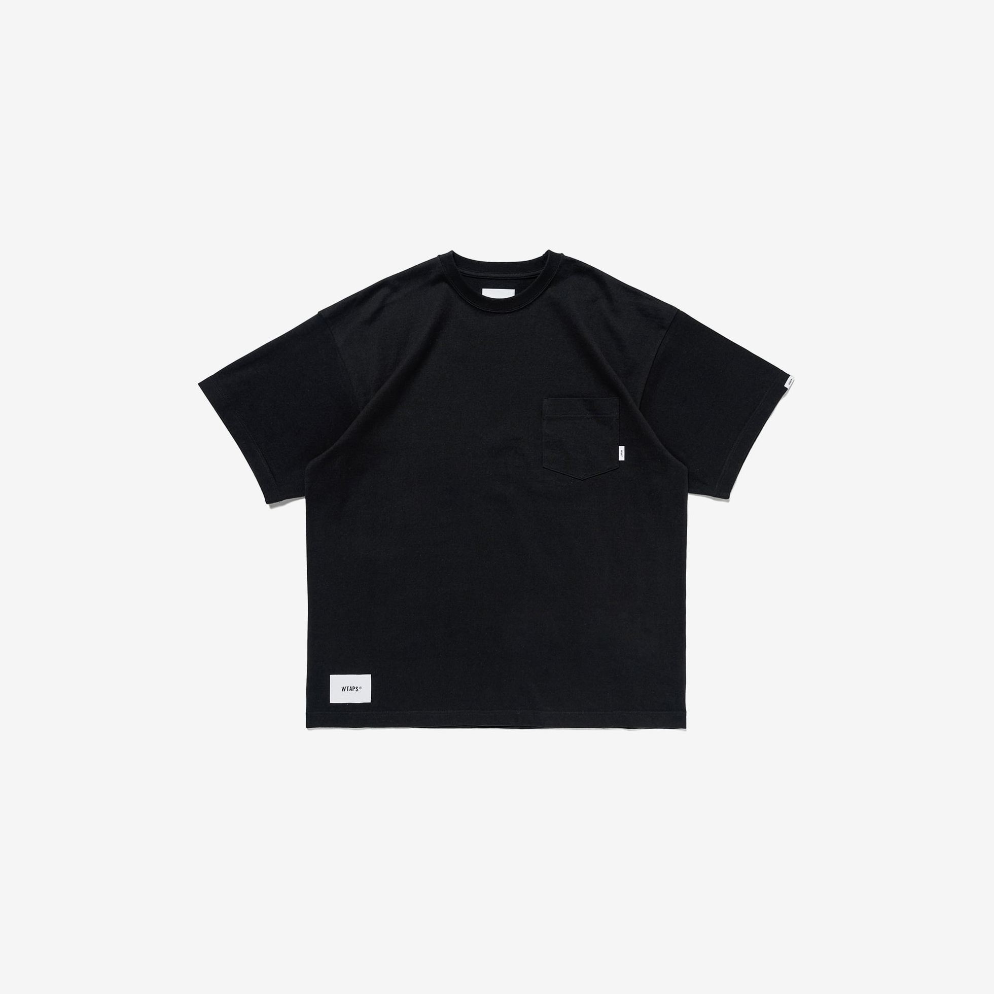 -(B3e02)-WTAPS OBJ 06 / SS / COTTON. VV 口袋T 純棉 圖案T 情侶款 黑-241ATDT-CSM31