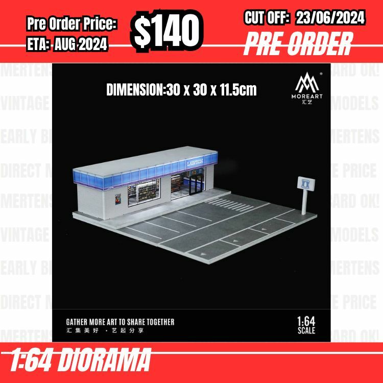 PO-$140 * Moreart * 1:64 Diorama - Convenience Store Lawson [OD15/06]
