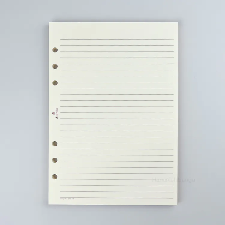 A5 奶油色橫線內頁7m 玫瑰金刷邊（100張入）｜ASHFORD 日本