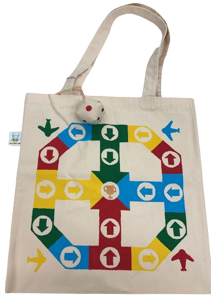 手繪飛行棋環保袋