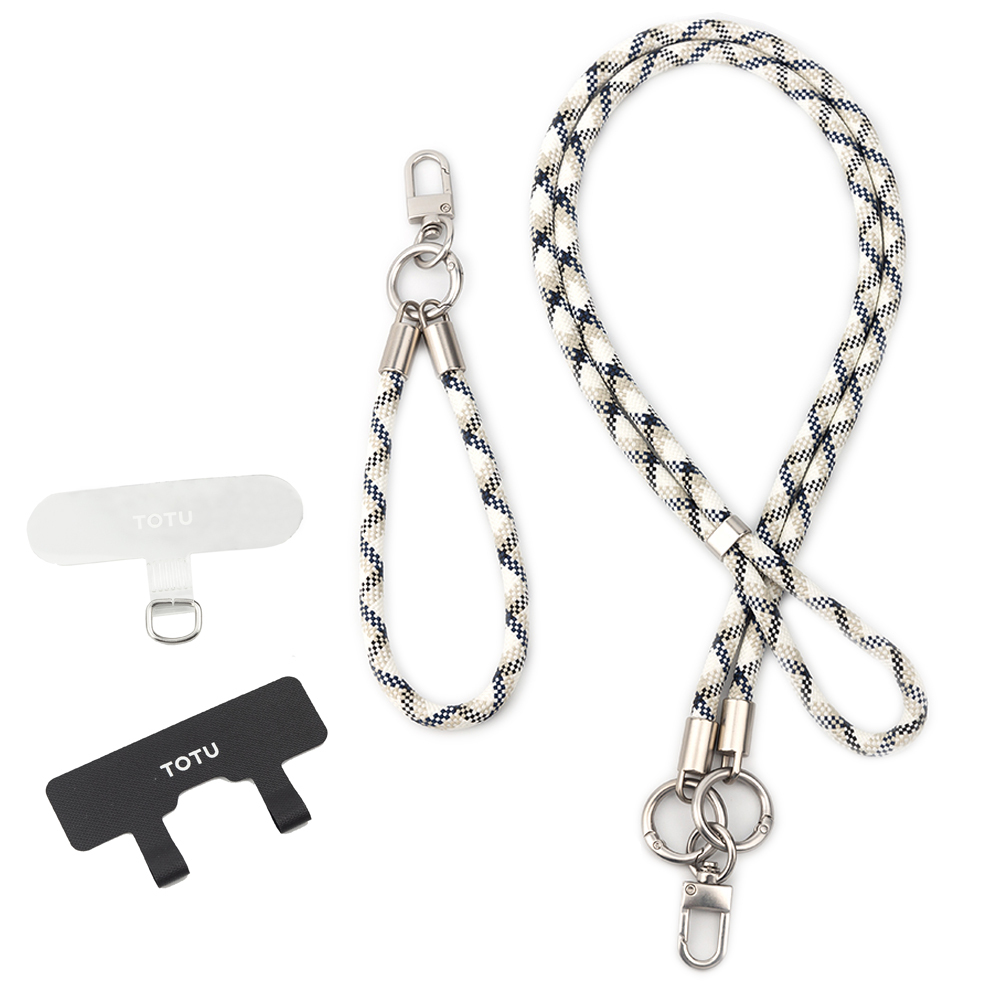 TOTU 拓途 長短手機掛繩x2+夾片組x2 背帶/頸掛/腕掛編織 iPhone/安卓適用 LS-2系列