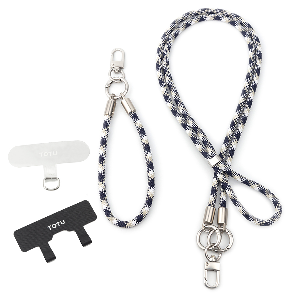 TOTU 拓途 長短手機掛繩x2+夾片組x2 背帶/頸掛/腕掛編織 iPhone/安卓適用 LS-2系列