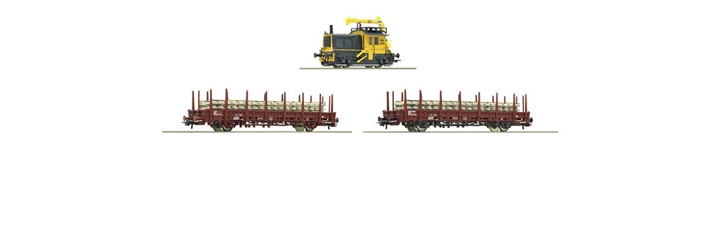 Roco 51333-1 HO規 NS Class 200/300  數位音效柴油車+2軌道維護車.基本組拆賣.無盒