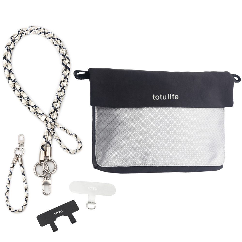 TOTU 拓途 多功能防潑水時尚運動掛繩收納包 肩背/斜背/腕掛 手機掛繩+夾片組 FB-1系列