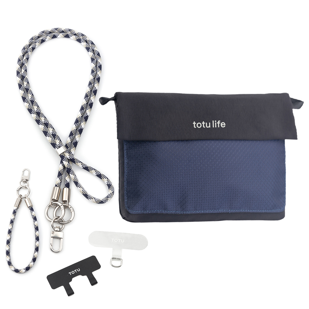 TOTU 拓途 多功能防潑水時尚運動掛繩收納包 肩背/斜背/腕掛 手機掛繩+夾片組 FB-1系列