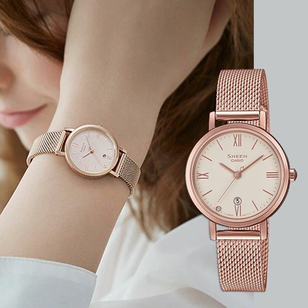 Casio Sheen SHE-4540CGM-4A 藍寶石 手錶 (香港行貨)