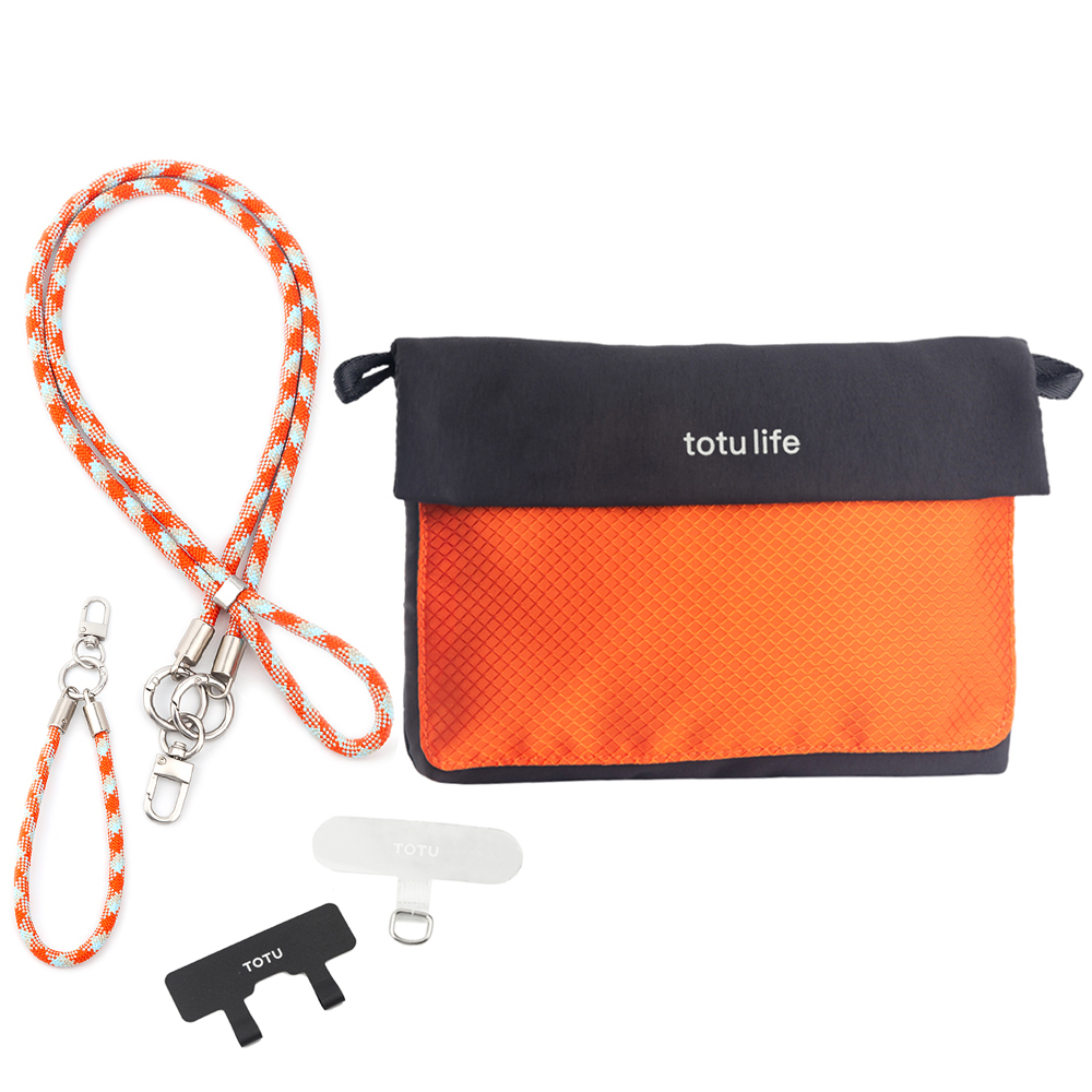 TOTU 拓途 多功能防潑水時尚運動掛繩收納包 肩背/斜背/腕掛 手機掛繩+夾片組 FB-1系列