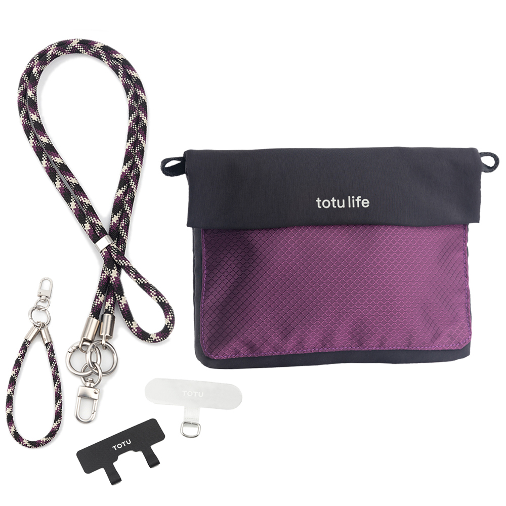 TOTU 拓途 多功能防潑水時尚運動掛繩收納包 肩背/斜背/腕掛 手機掛繩+夾片組 FB-1系列
