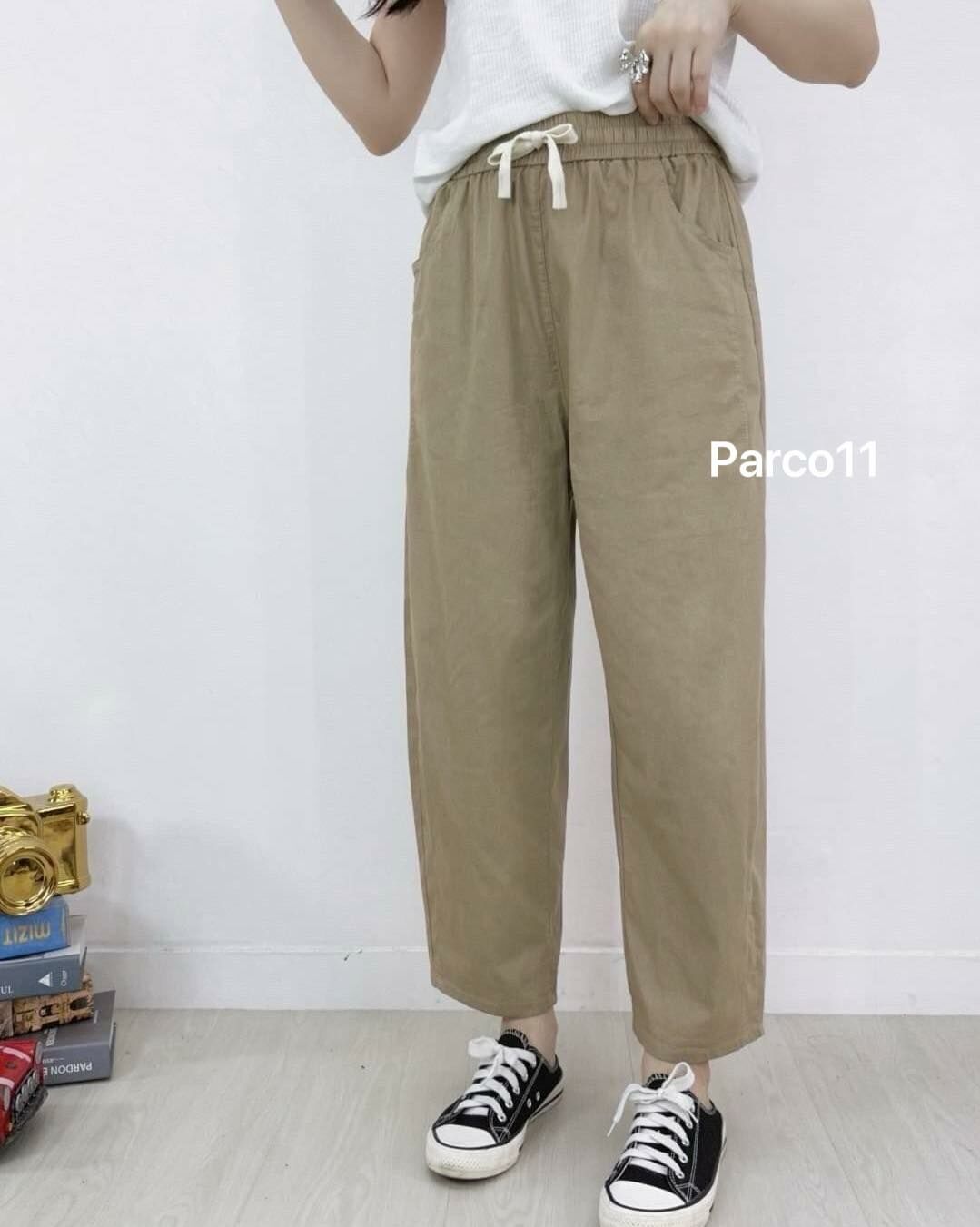 【舒適百搭的彈性腰圍休閒褲】（現貨）