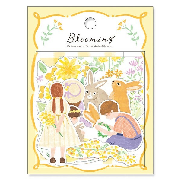 日本 MIND WAVE Blooming系列 繪本貼紙 (黃)
