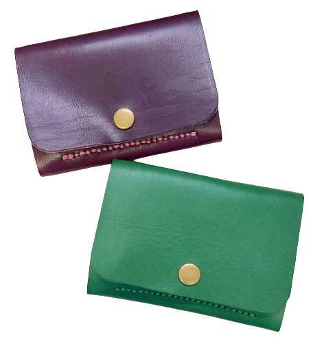 手縫牛皮兩層卡零錢包