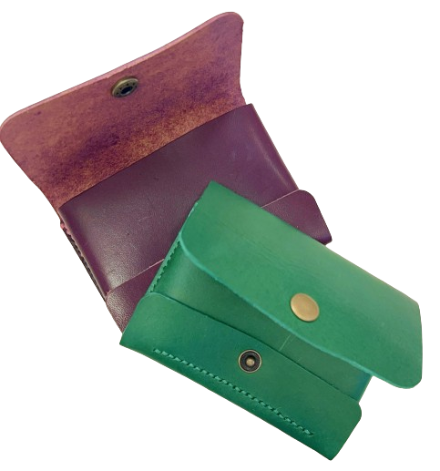 手縫牛皮兩層卡零錢包