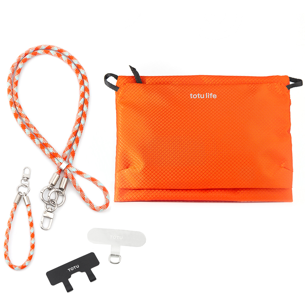 TOTU 拓途 多功能防潑水時尚運動掛繩收納包 肩背/斜背/腕掛 手機掛繩+夾片組 FB-2系列