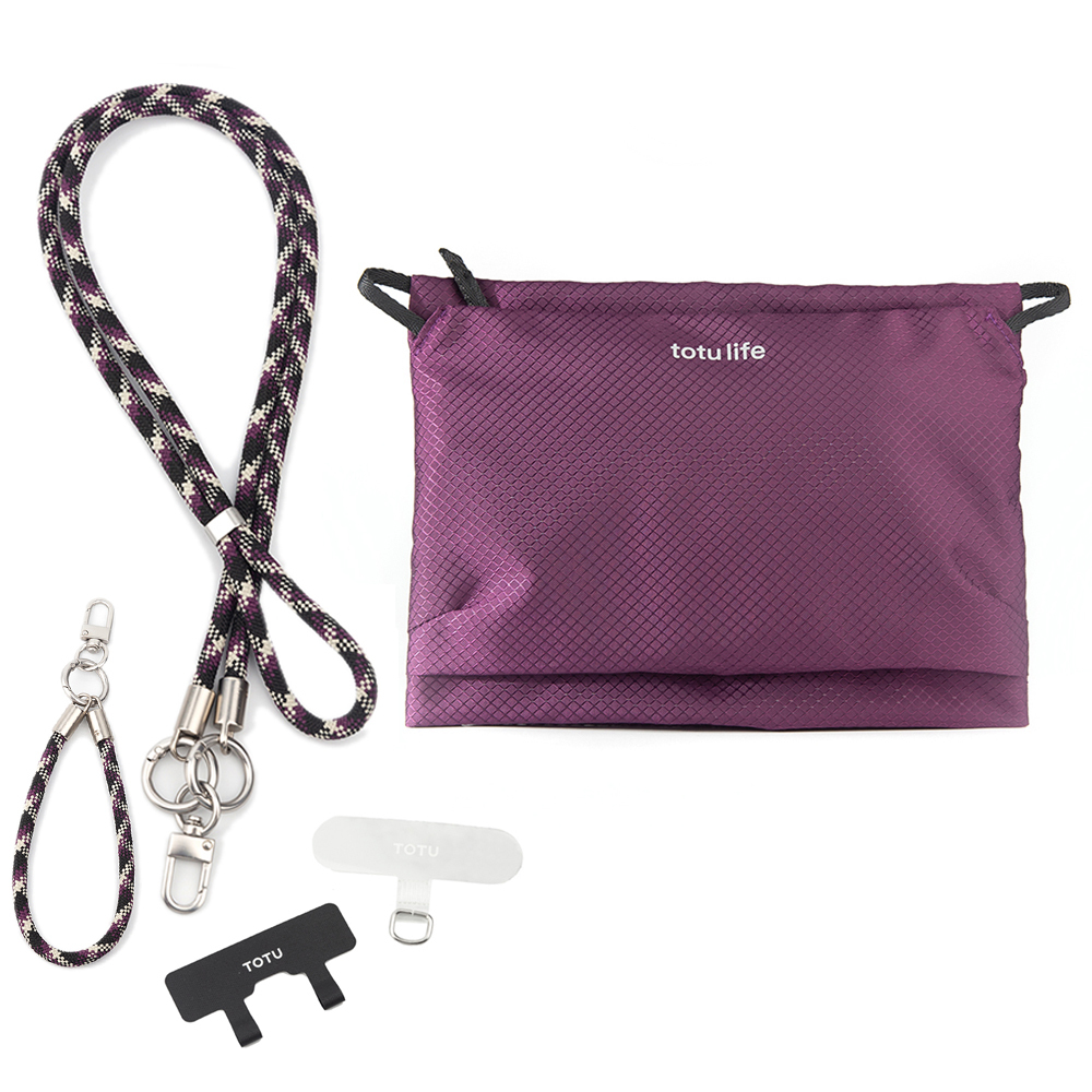 TOTU 拓途 多功能防潑水時尚運動掛繩收納包 肩背/斜背/腕掛 手機掛繩+夾片組 FB-2系列