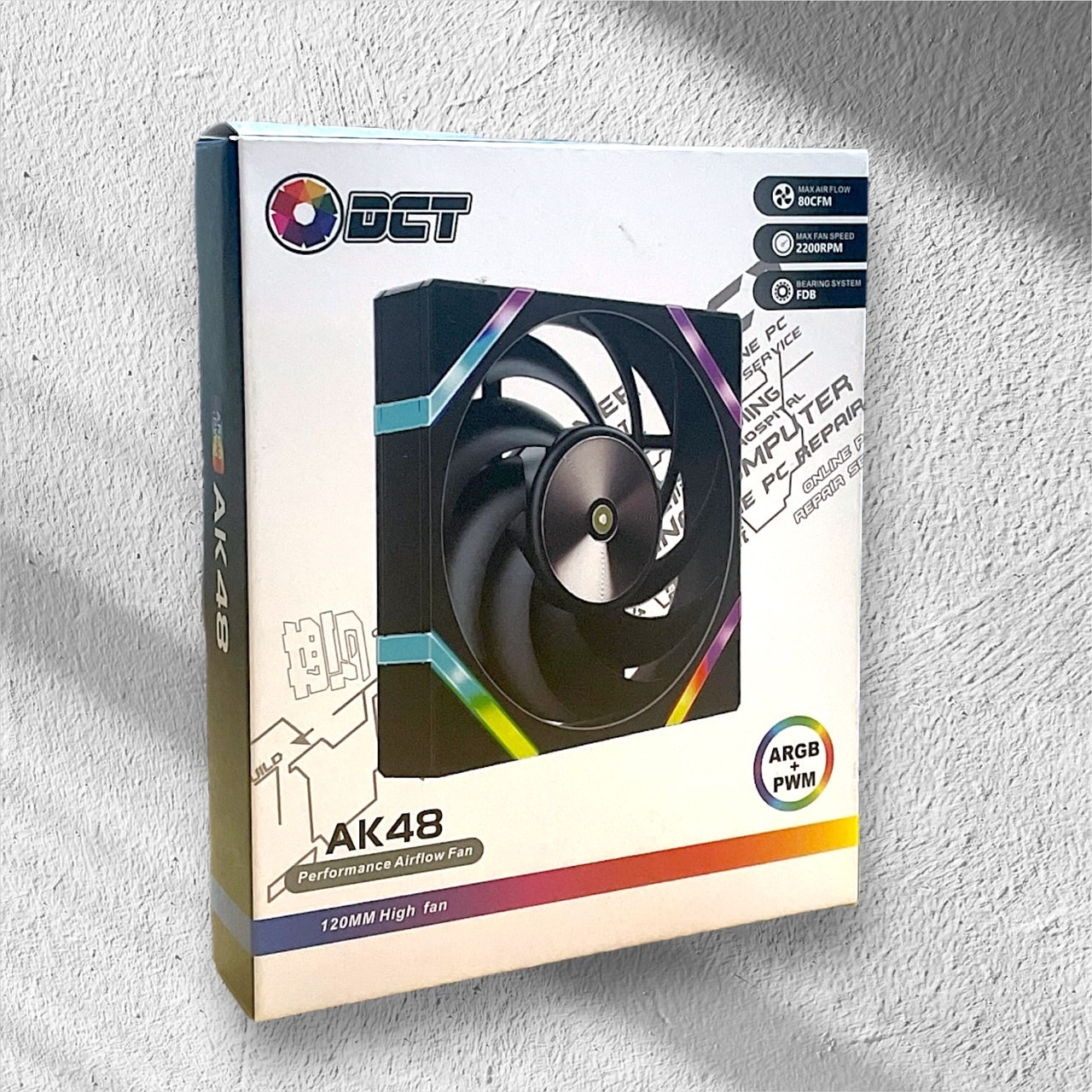 DCT RGB金屬軸系列AK48 - 120MM 風扇5V/3針/小4P