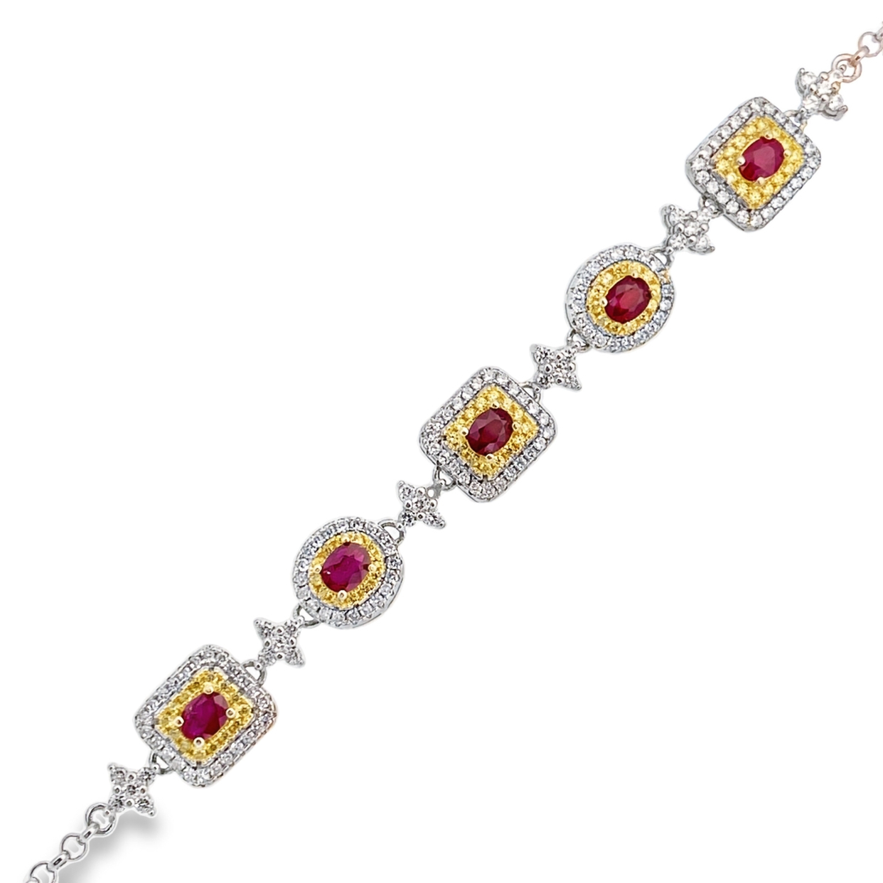 T450紅寶石滿鋯手鍊