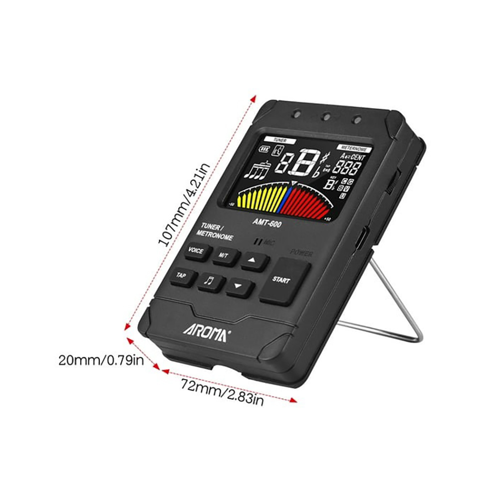 AROMA AMT-600 充電式 三合一調音器 節拍器 12平均律 吉他 提琴 管樂 國樂