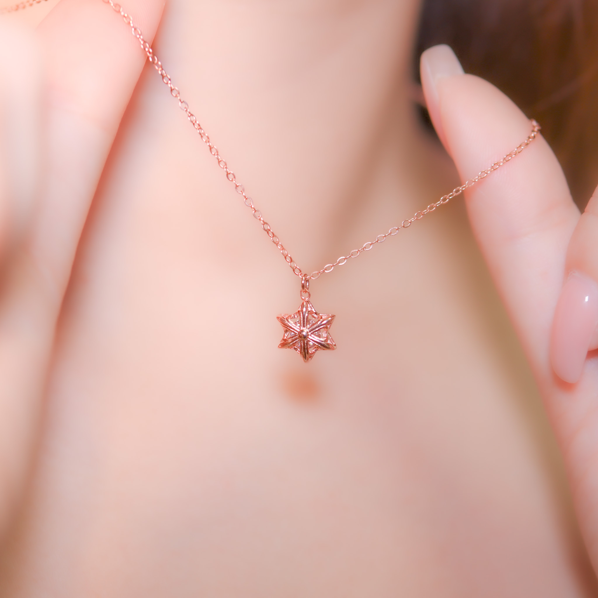 | 925 Silver・White Gold・Rose Gold | Timeless Galaxy Necklace（Silver / Rose Gold） | NE1135 |
