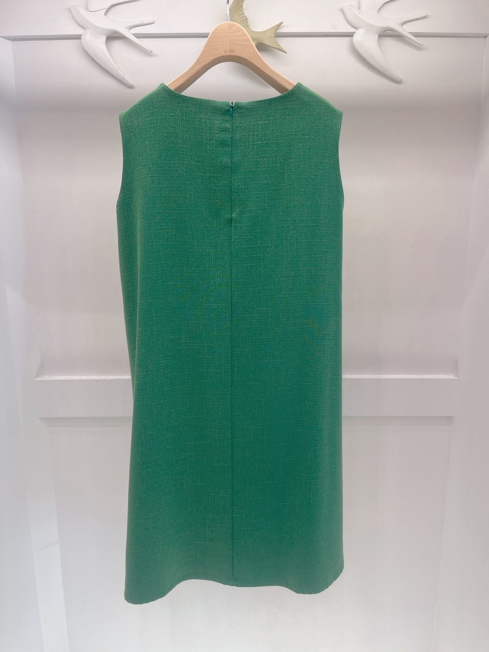 亮綠色無袖洋裝