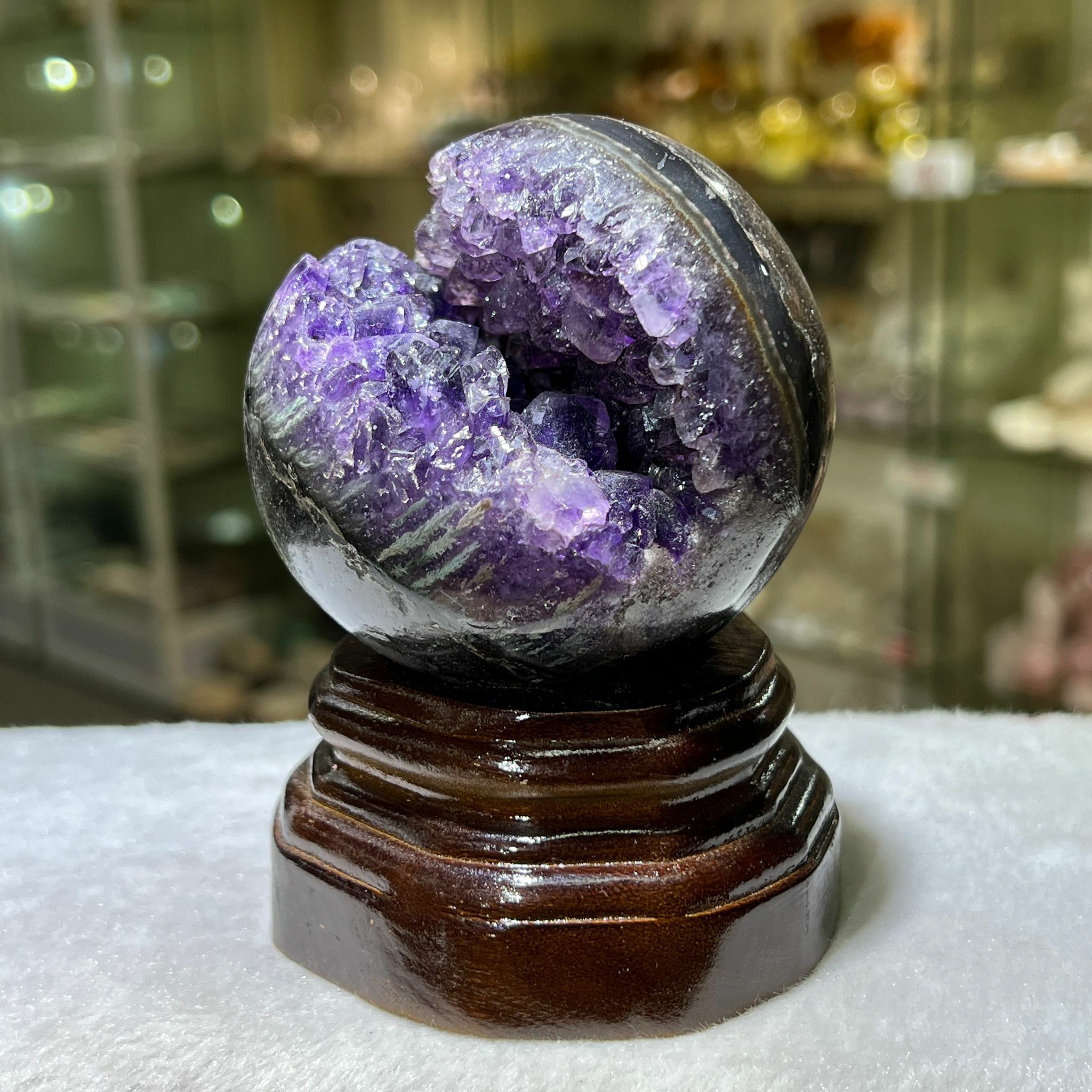 紫晶開口笑 7.3cm+/-