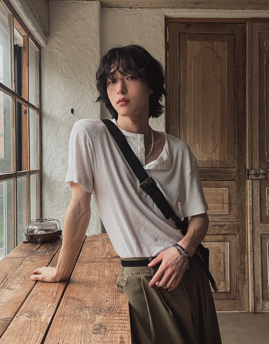 韋恩亨利領短袖T恤