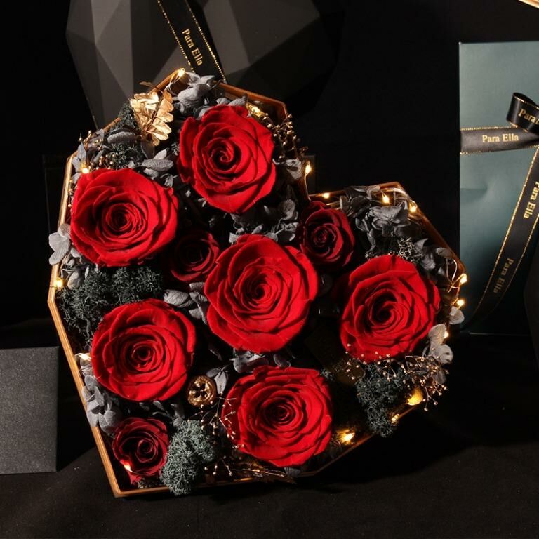 花禮系列丨心形禮盒玫瑰永生花