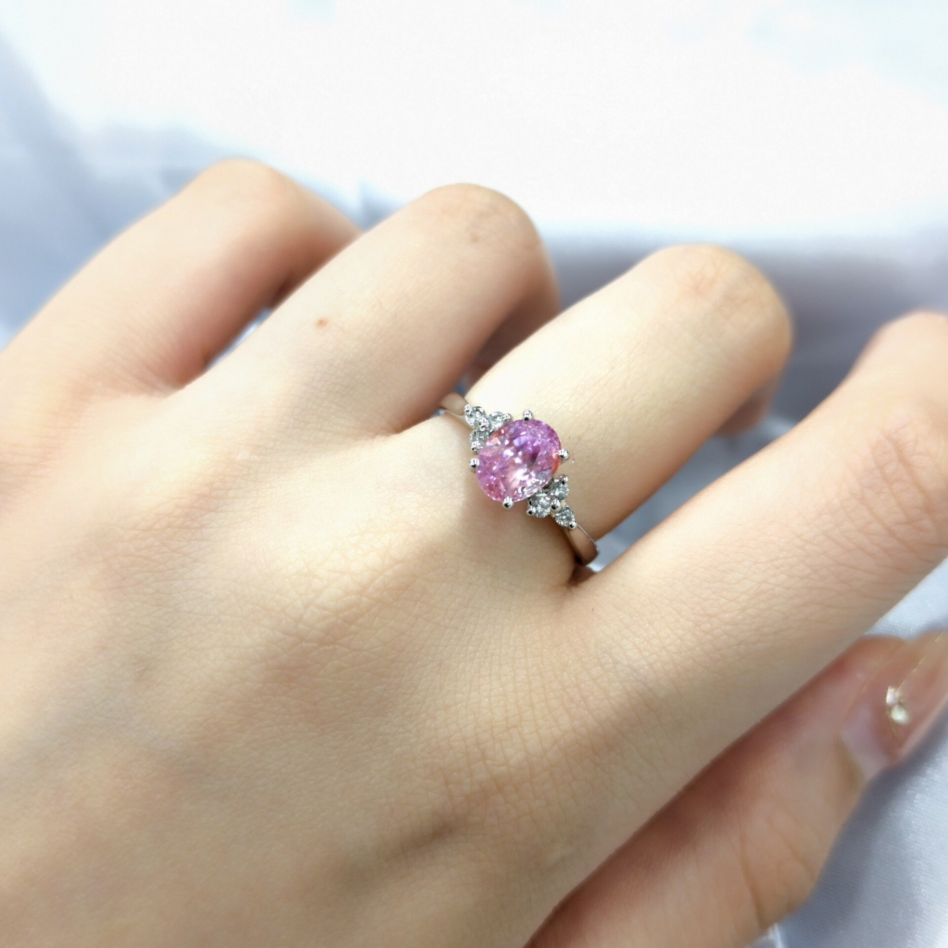 18K White Gold 2.03ct Sapphire and Diamond Ring