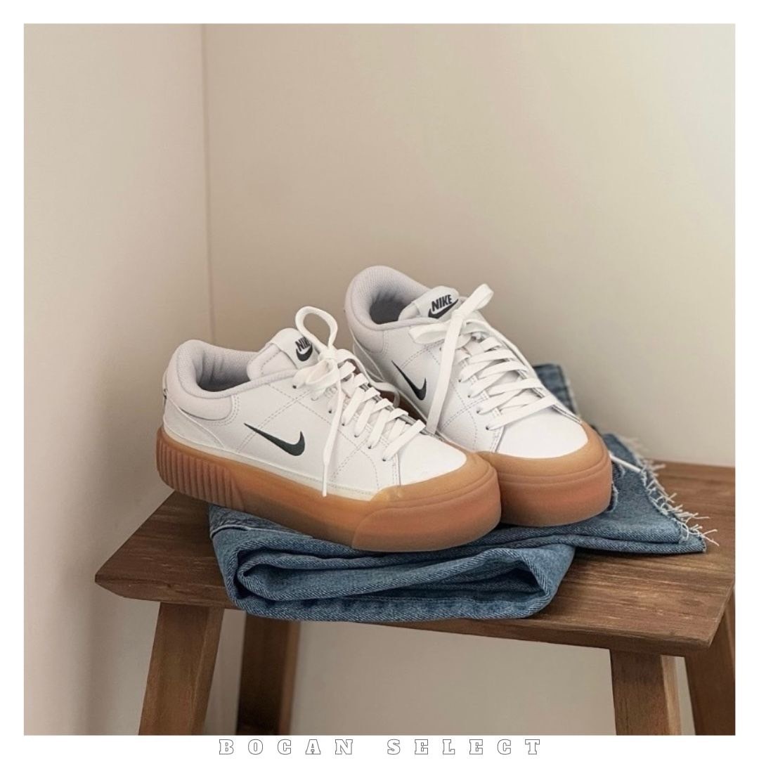 NIKE COURT LEGACY 厚底 焦糖（FV5526-100）